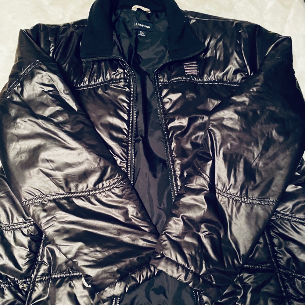 Land’s End Black Puff Jacket